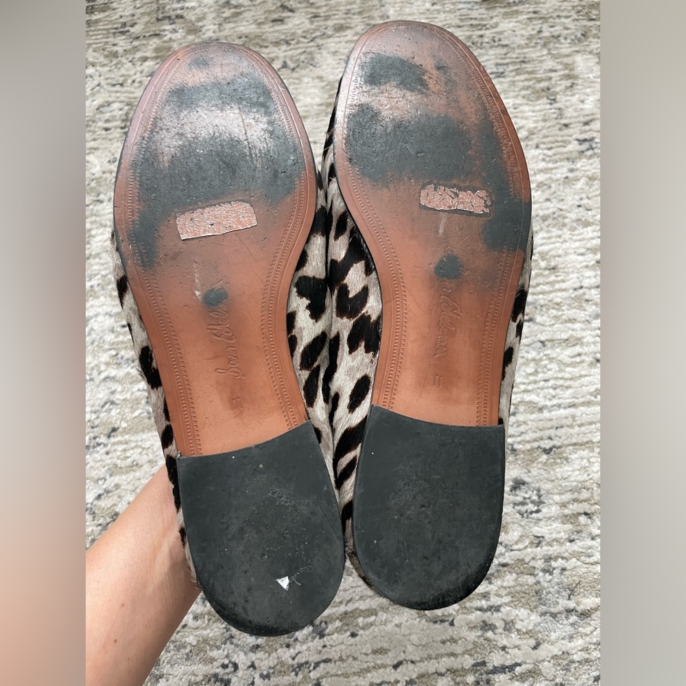 Sam Edelman Loraine Bit Leopard Real Calf Hair Loafers Womens Size 11 - Picture 8 of 12